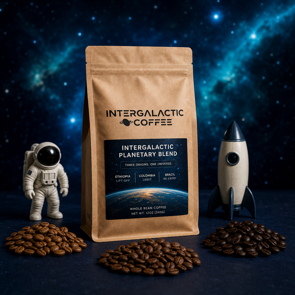 1 lb whole bean Intergalactic Planetary Blend